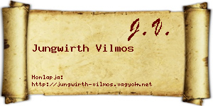 Jungwirth Vilmos névjegykártya