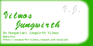 vilmos jungwirth business card